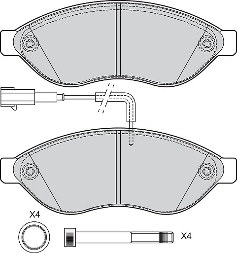 BRAKE PADS FIAT DUCATO PEUGEOT BOXER FR